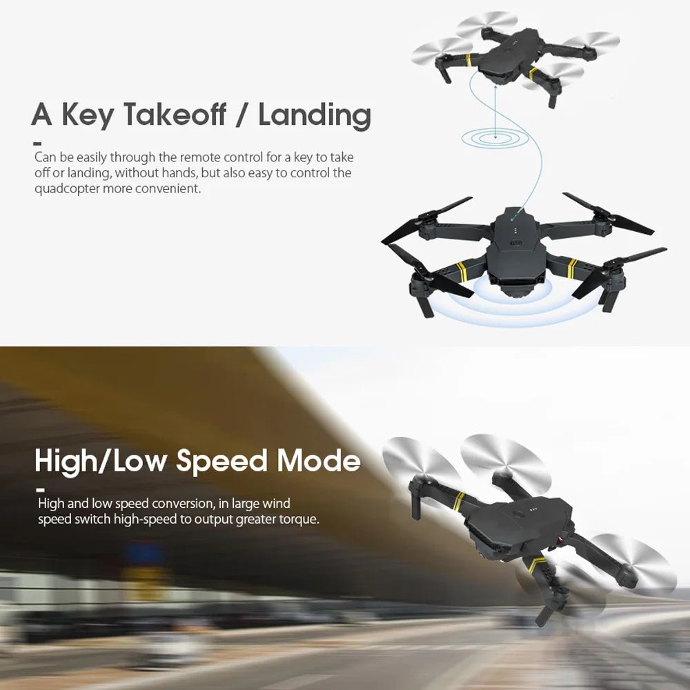 4K HD Dual Camera RC FPV WiFi Portable Wide Angle Foldable Quadcopter Drone - Sxndhu Hub