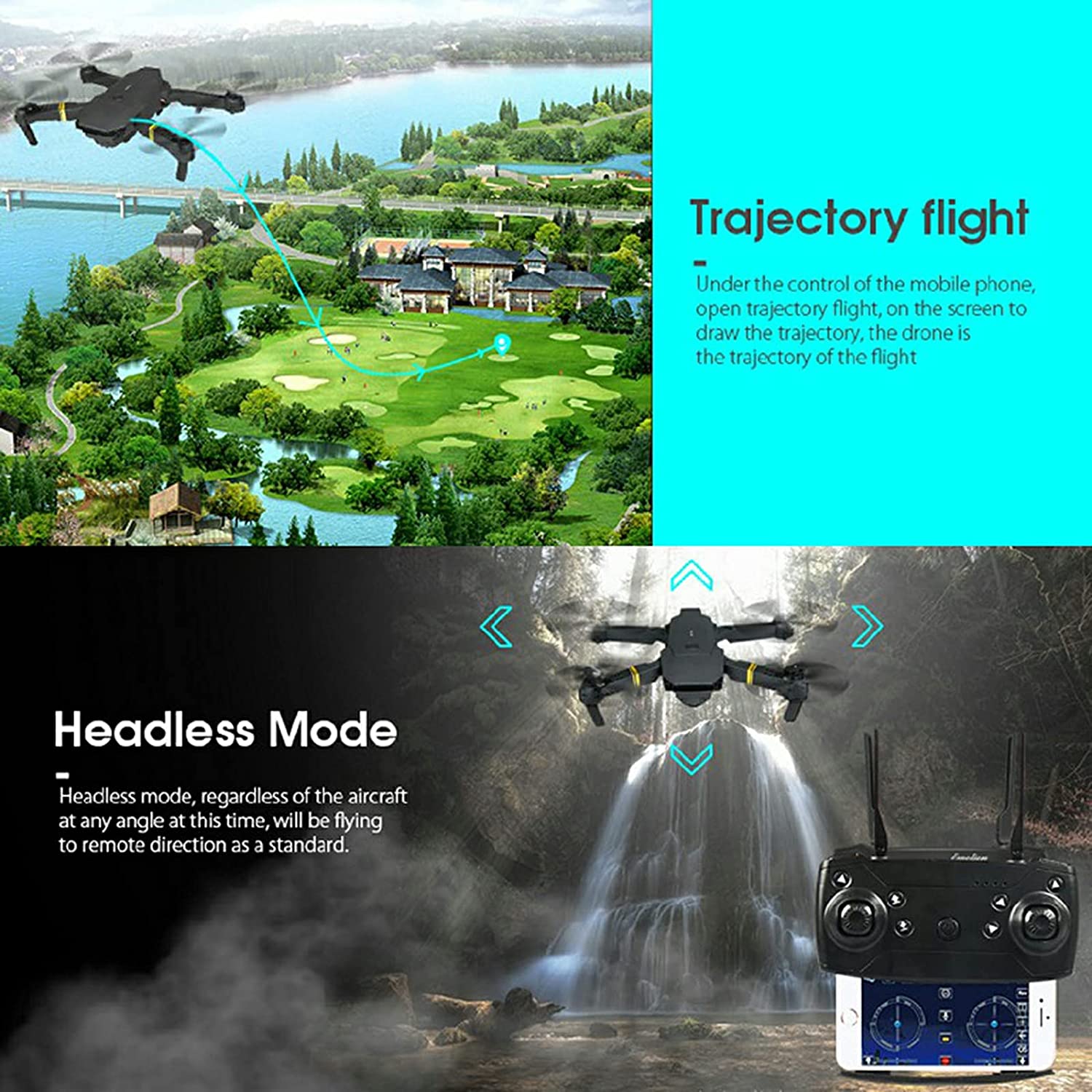 4K HD Dual Camera RC FPV WiFi Portable Wide Angle Foldable Quadcopter Drone - Sxndhu Hub