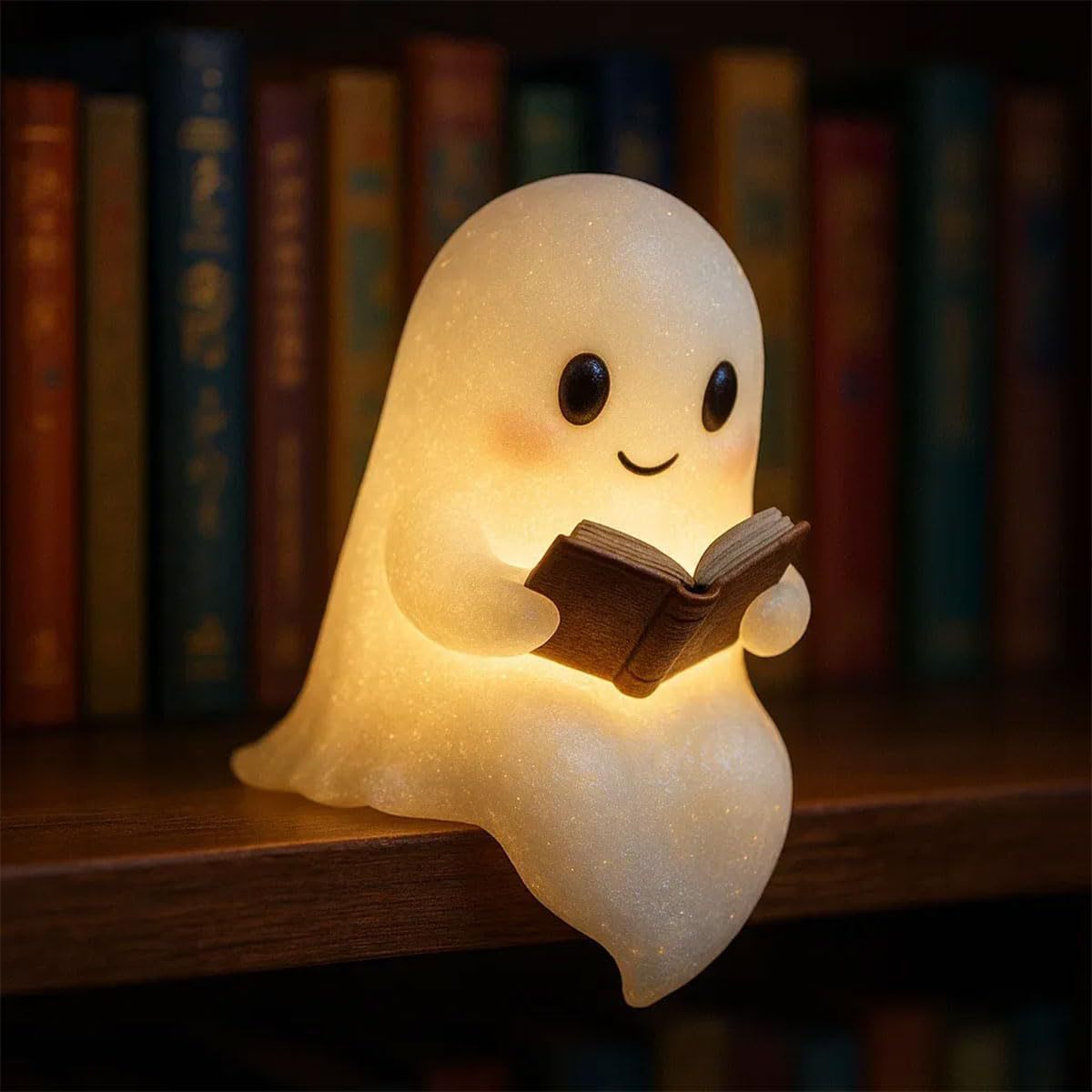 Cute LED Ghost Night Light Children's Nightlight Gift Bedside Sleep Lamp Halloween Decorations Lovely Ghost Lamp Warm Light - Sxndhu Hub