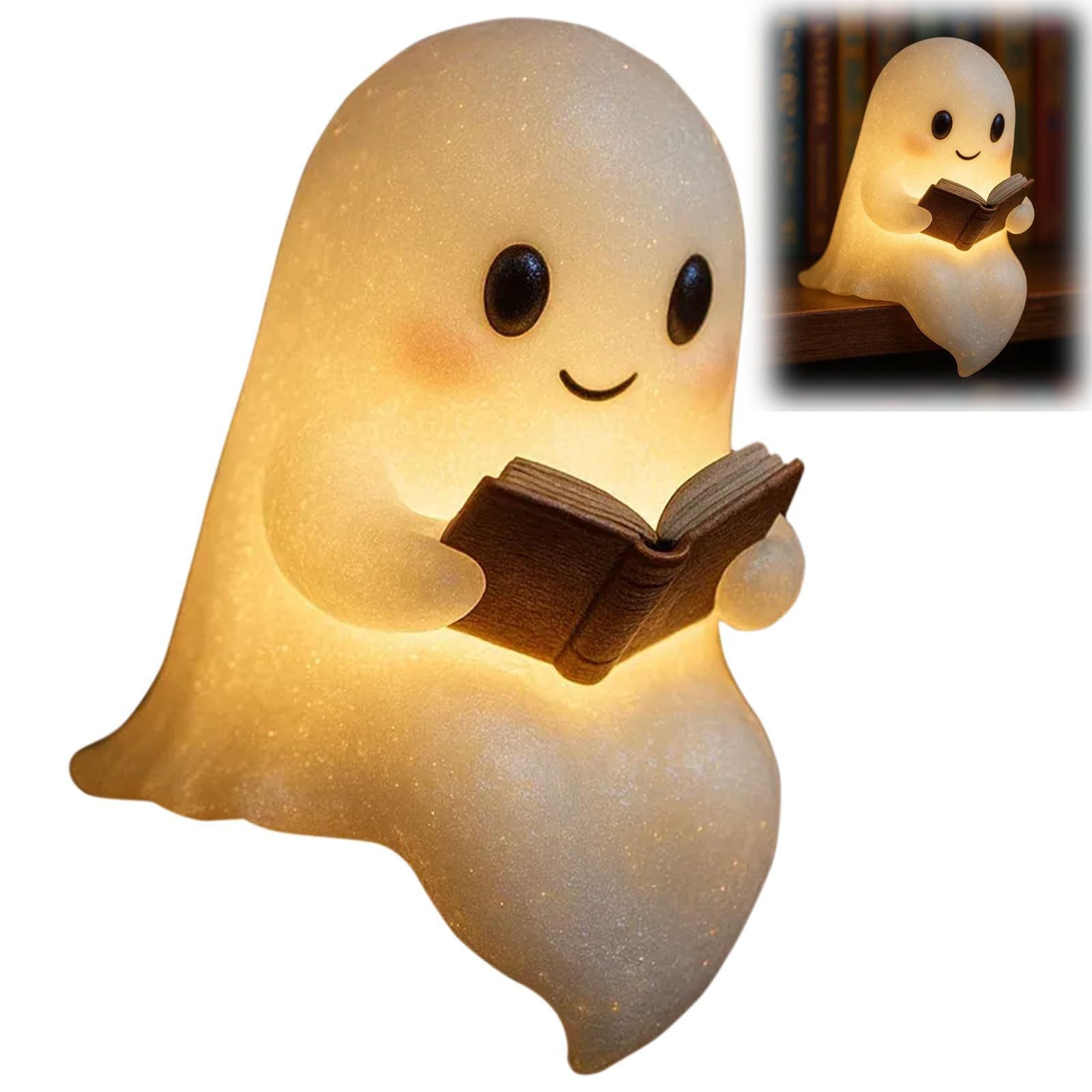 Cute LED Ghost Night Light Children's Nightlight Gift Bedside Sleep Lamp Halloween Decorations Lovely Ghost Lamp Warm Light - Sxndhu Hub