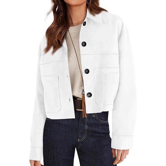 European And American Style Women Faux Suede Short Jacket Casual Lightweight Autumn Fashion - Sxndhu Hub