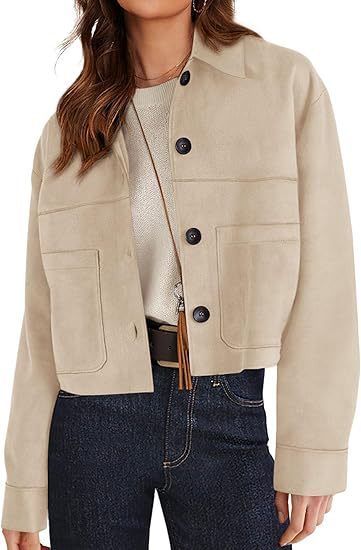European And American Style Women Faux Suede Short Jacket Casual Lightweight Autumn Fashion - Sxndhu Hub