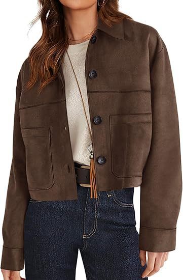 European And American Style Women Faux Suede Short Jacket Casual Lightweight Autumn Fashion - Sxndhu Hub