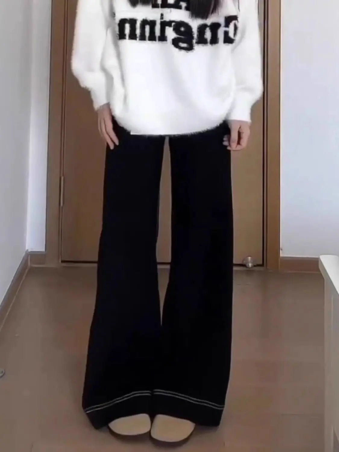 Factory Wholesale Black HIgh Waist Denim Wide Leg Pants Women New Summer Style Loose an Versatile Comfortable Floor Length Pants - Sxndhu Hub