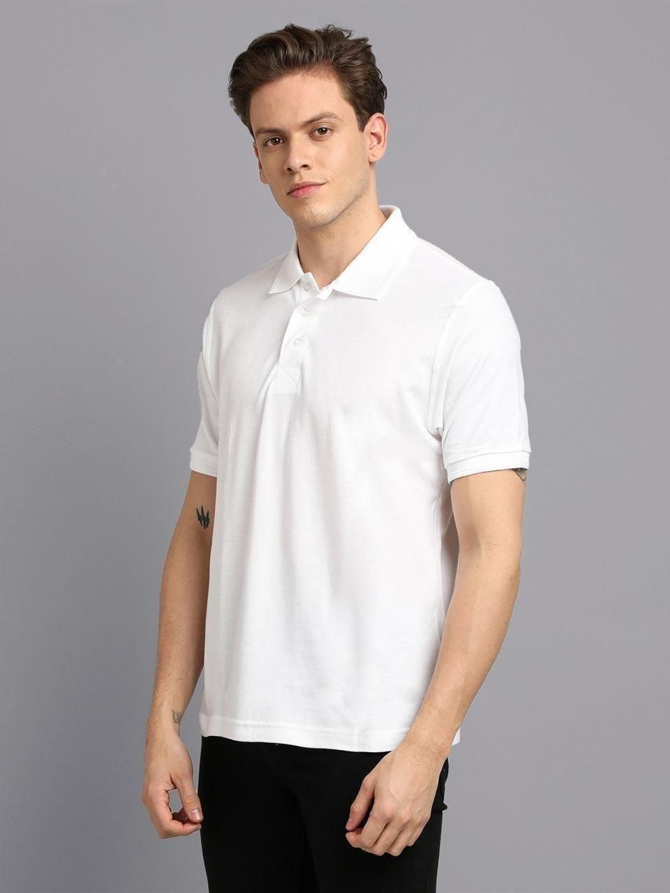 Matte Solid Half Sleeves Men's Polo T-Shirt - Sxndhu Hub