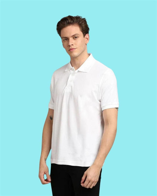 Matte Solid Half Sleeves Men's Polo T-Shirt - Sxndhu Hub