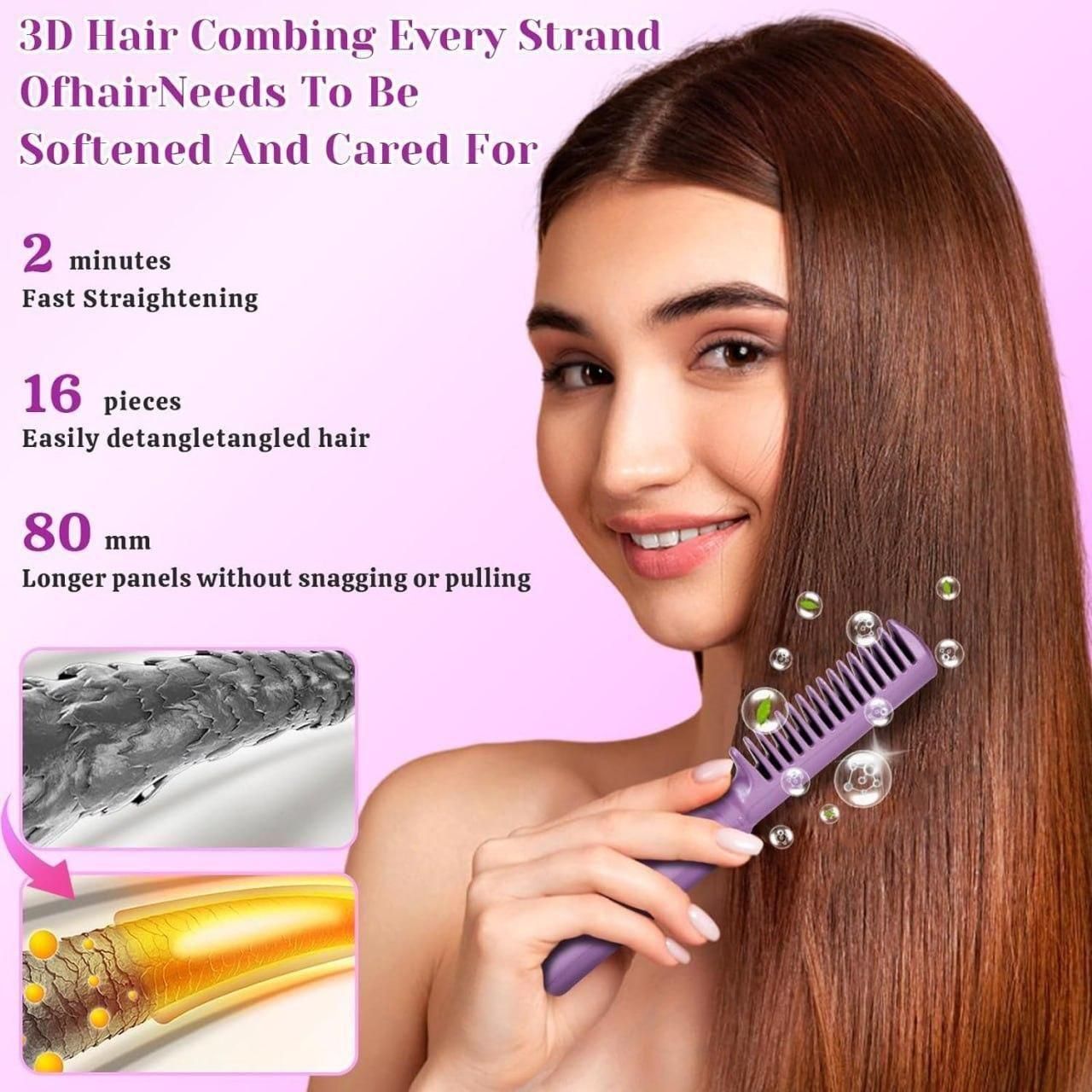 Meneflix Portable Mini Hair Straightener Cordless Rechargeable Mini Adjustable Hair Straightener Hot Comb - Sxndhu Hub