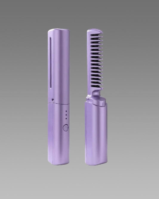 Meneflix Portable Mini Hair Straightener Cordless Rechargeable Mini Adjustable Hair Straightener Hot Comb - Sxndhu Hub