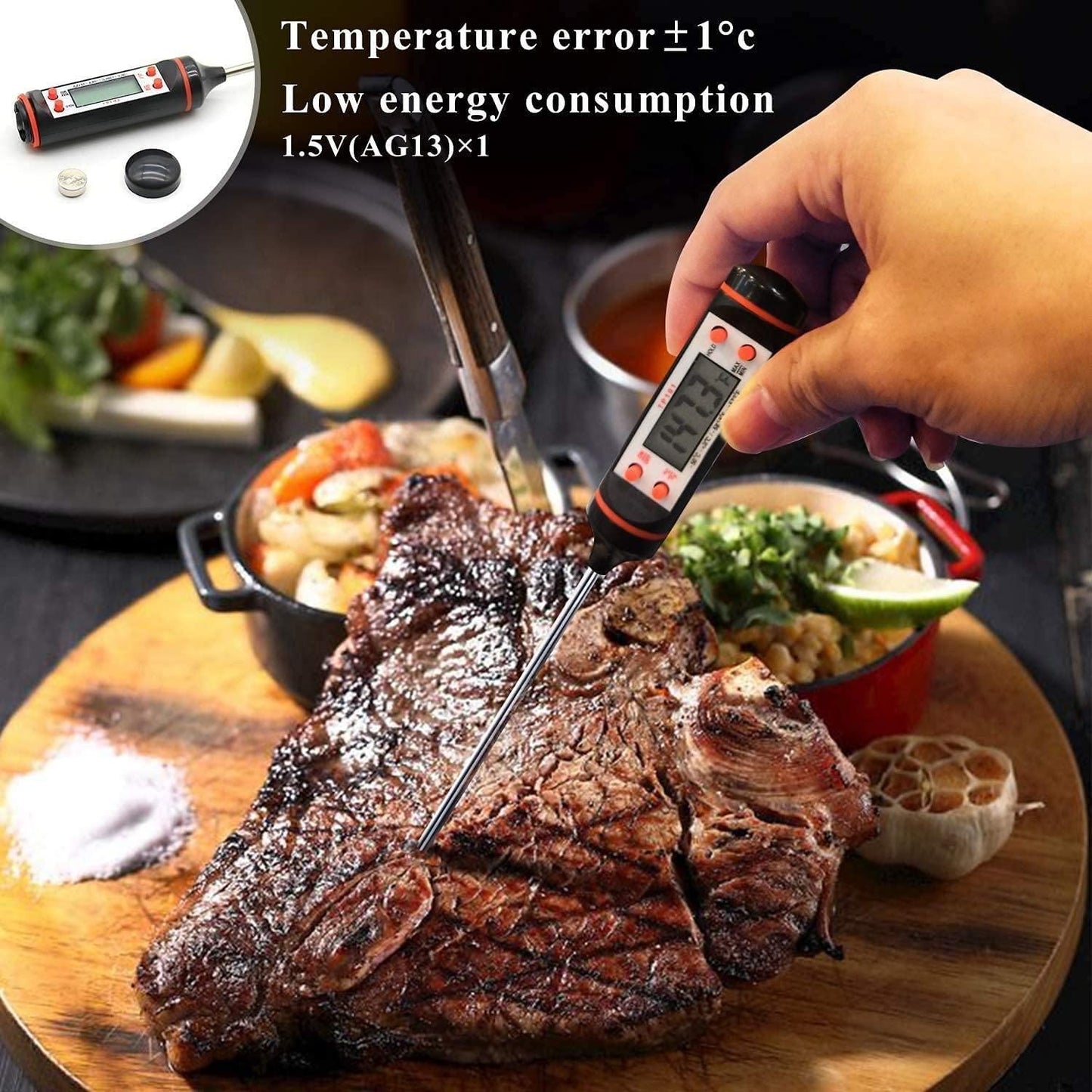 Stainless Probe Kitchen Food Meat Thermometers - Sxndhu Hub