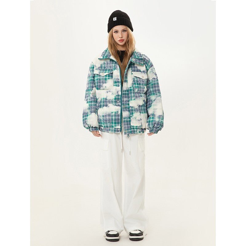 Winter New Retro Plaid Loose Cotton Coat Coat - Sxndhu Hub