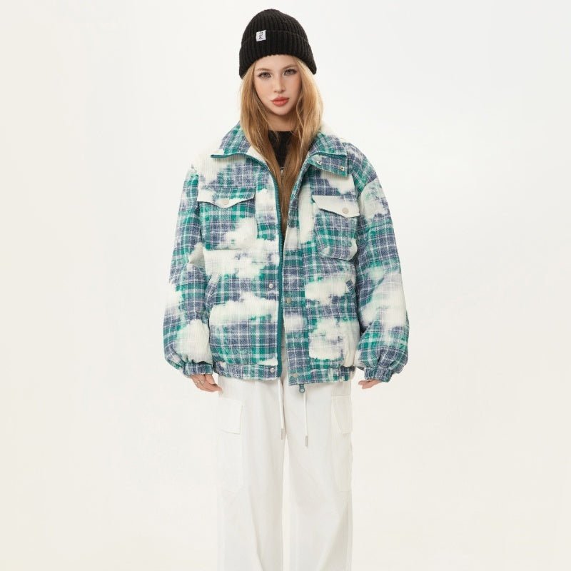 Winter New Retro Plaid Loose Cotton Coat Coat - Sxndhu Hub